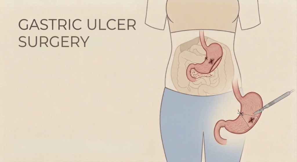 Gastric Ulcer Surgery Midstream